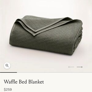 Boll & Branch Waffle Bed Blanket - Juniper Full / Queen NWOT